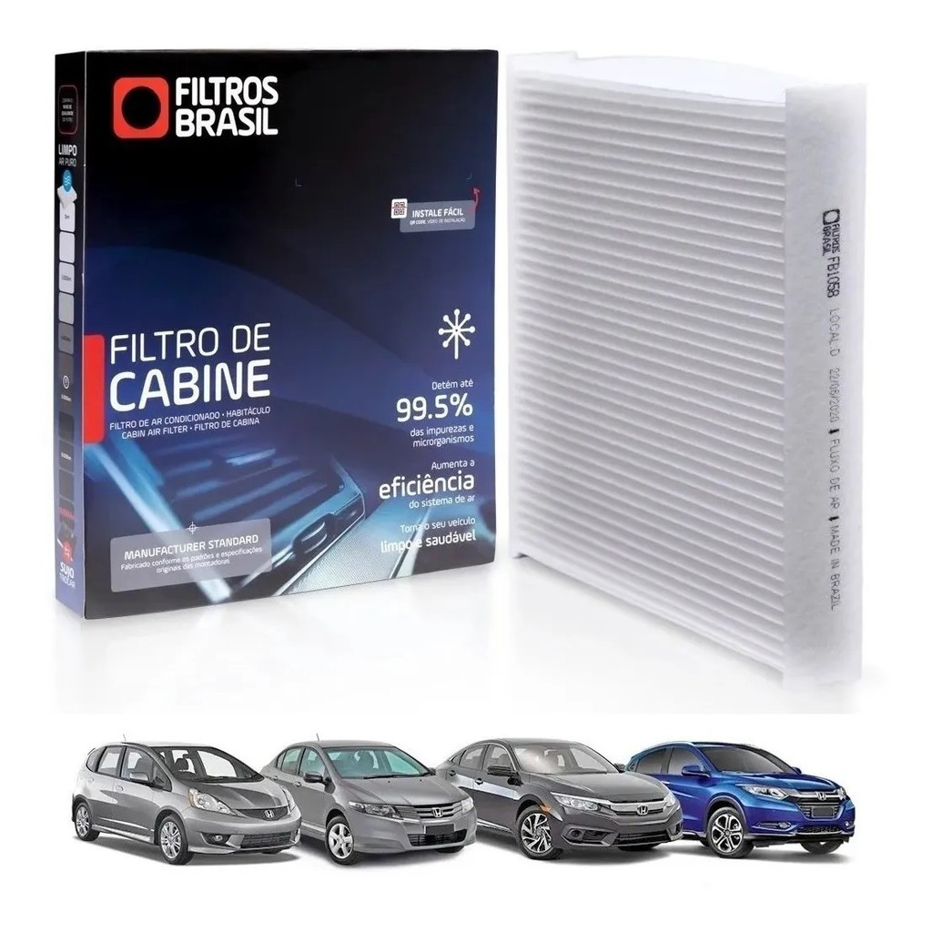 Filtro Cabine Ar Condicionado Honda New Fit City HRV Civic - Spare Parts and Accessories for Vehicles