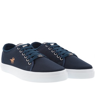 Tênis Polo Energy Casual Pespontos Tecido Marinho