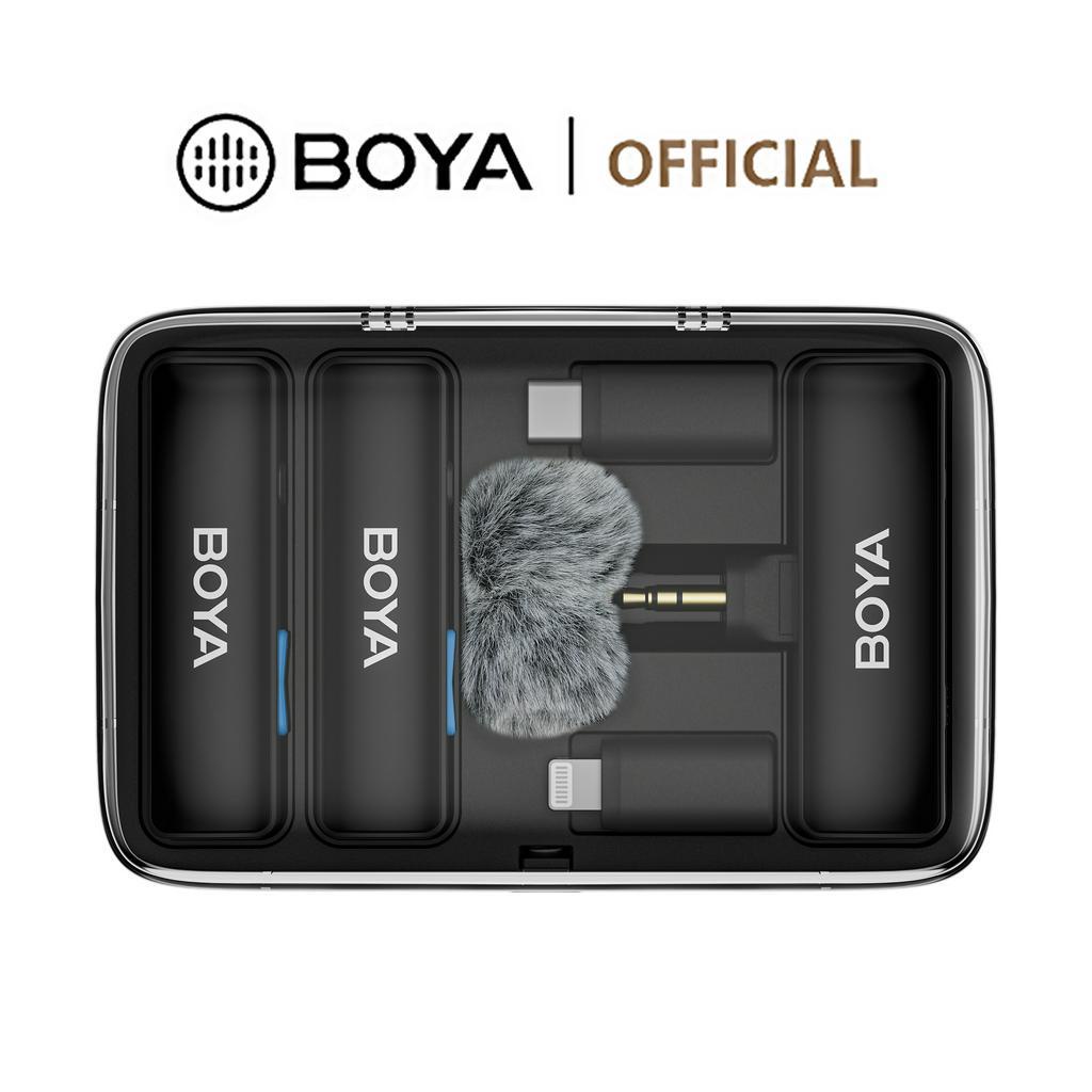 BOYALINK Microfone Sem Fio Lavalier De Lapela Com Caixa De Carga Para Câmeras Smartphones Tipo C iPhone