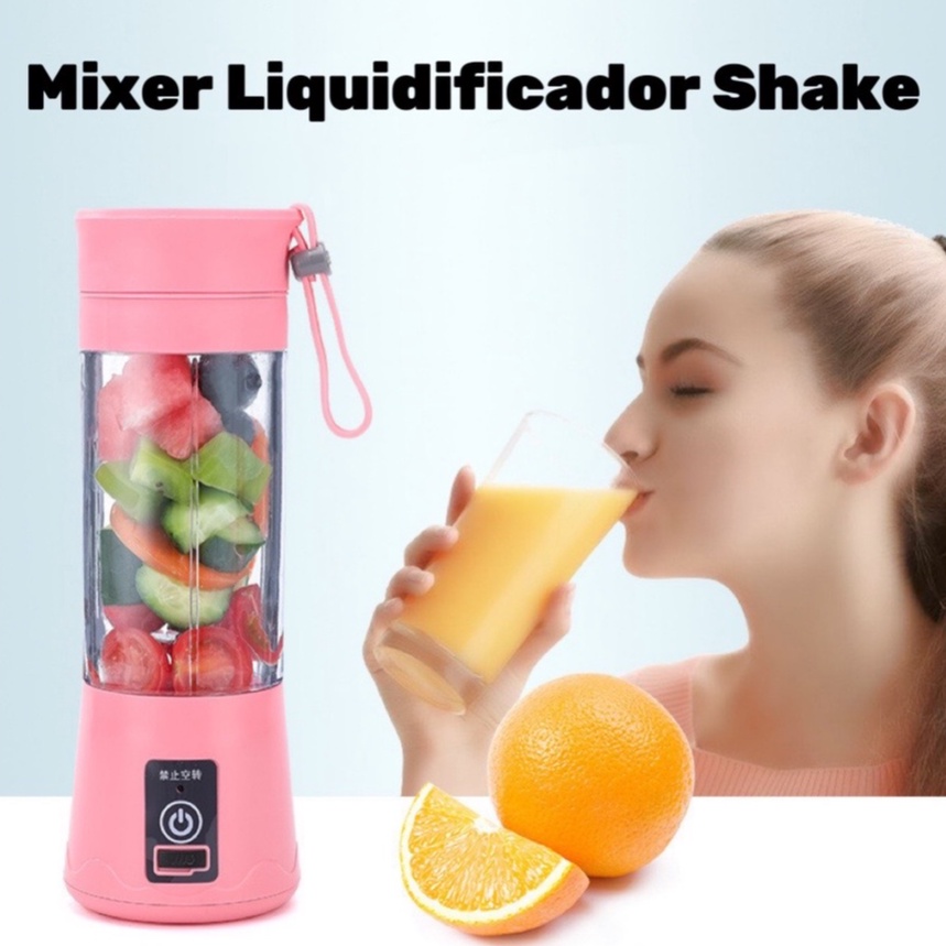 Copo Mixer Liquidificador Shake Elétrico Jarra Portátil Usb Escorrega