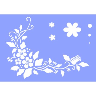 Stencil De Flores Para Pintura - Molde Vazado - Estêncil - Tamanho 20x14 - Unidade em Oferta na Shopee