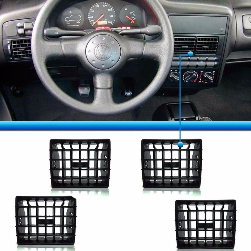 Kit Difusor Saída Grade Tela Ar Gol Saveiro Parati Bola G2 1995/2002 Preto em Oferta na Shopee