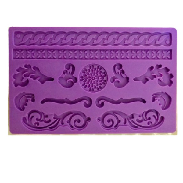 Forma Molde Placa tapete de Silicone ROXO Arabesco, mandala, círculo e  renda – Pasta americana, biscuit, confeitaria | Shopee Brasil