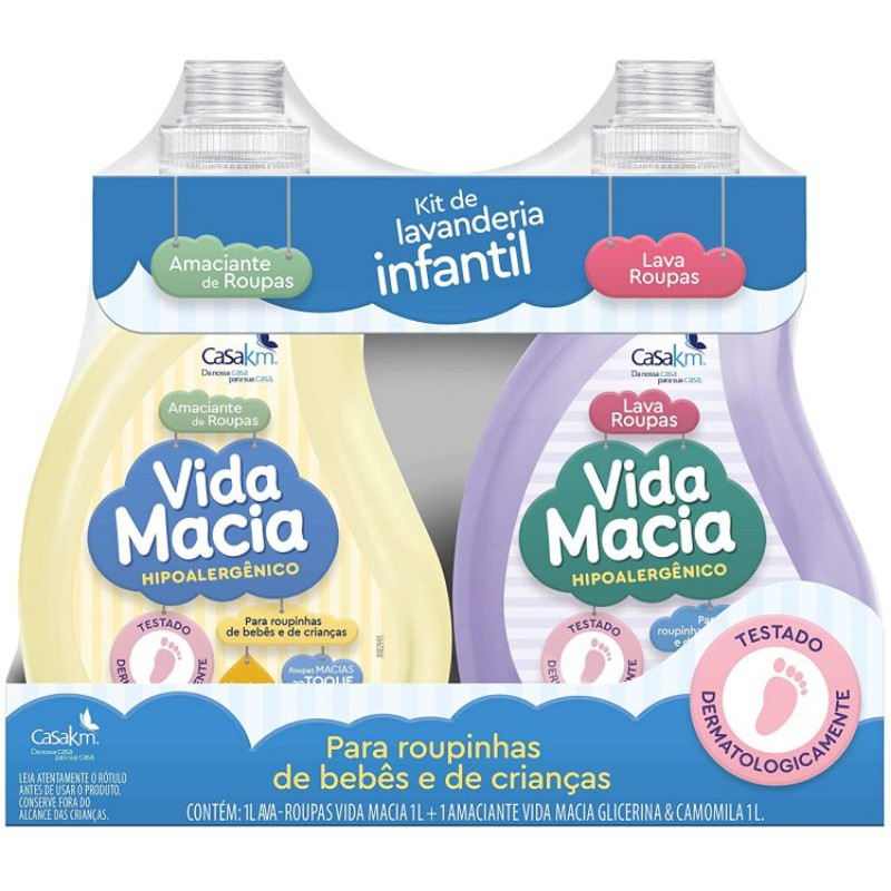 Sabão + Amaciante Vida Macia Roupinha de Bebê | Shopee Brasil