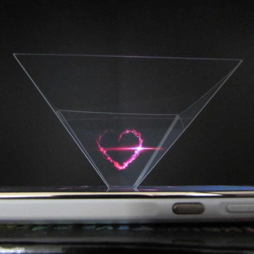 Projetor Holográfico 4d Imaging Pirâmide Triangular Para Celular /  Brinquedo | Shopee Brasil