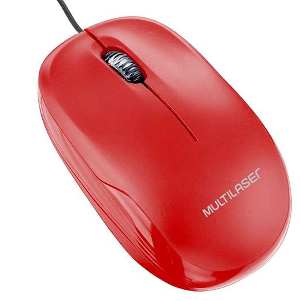 Mouse Com Fio Mid 1200dpi Conexão Usb Multilaser - MO292