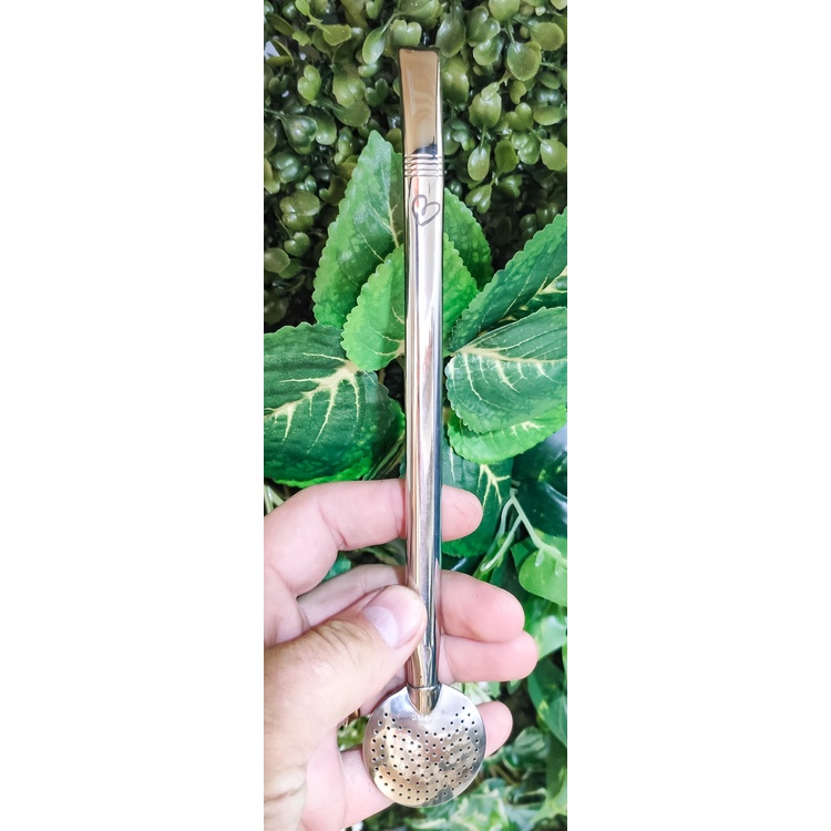Bomba em Aço Inox 21cm Personalizada Tema Coração