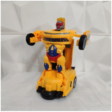 Brinquedo Carrinho Vira Robô Bate E Volta Com Luzes E Som em Oferta na Shopee