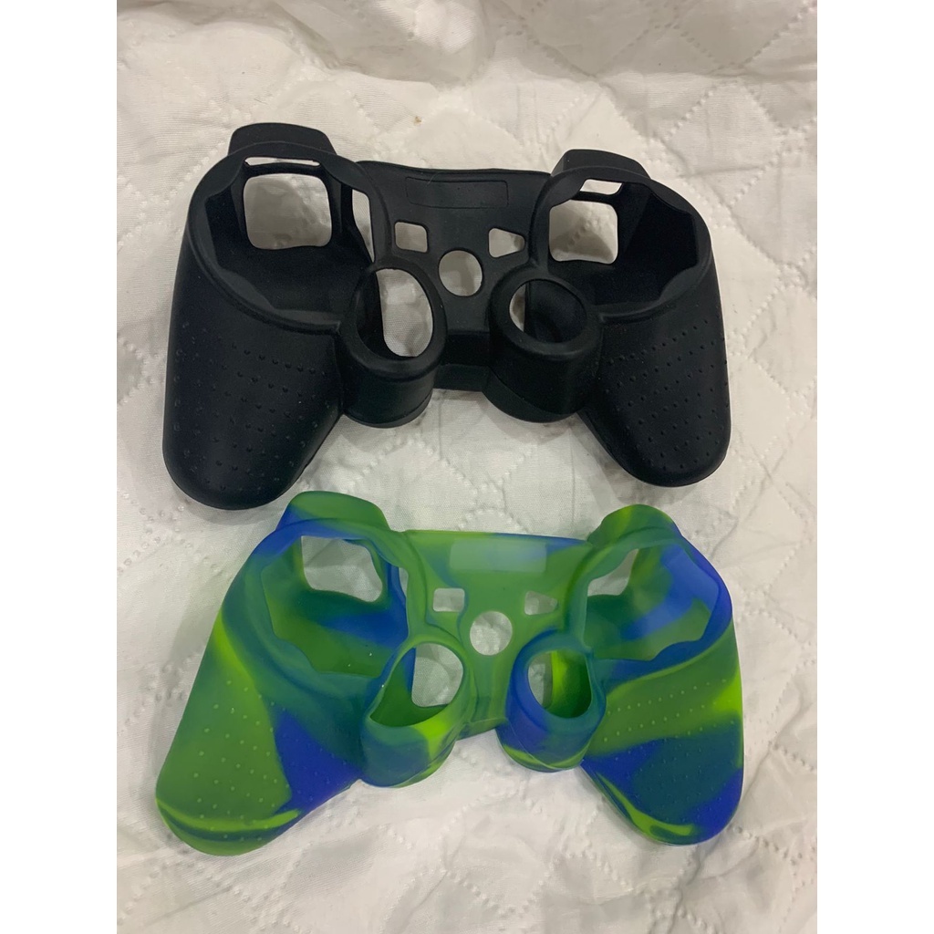 CAPA CASE SILICONE PROTEÇÃO JOYSTICK CONTROLE PS2 PS3 CAMUFLADO / lisa o par