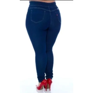 Detalhes do Calça Jeans Feminina Plus Size Tipo Legging Cambos