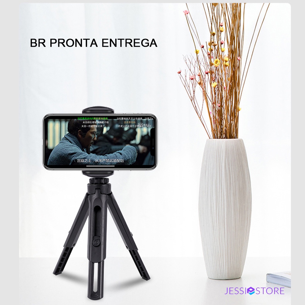 Suporte celular celulares tripé para celulares mesa acessórios - pronta entrega