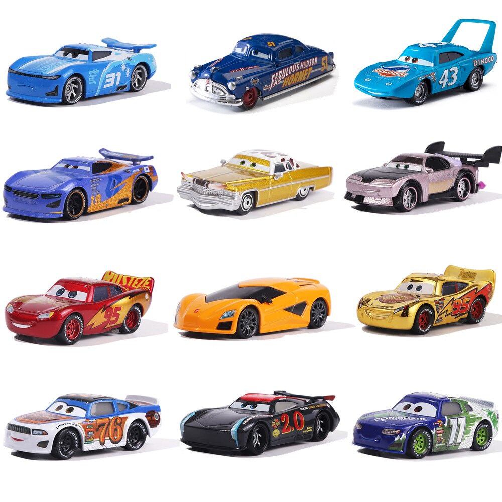 Disney pixar carros 3 relâmpago mcqueen corrida série jackson tempestade  cruz smokey 1:55 diecast liga de metal veículo brinquedos menino miúdo