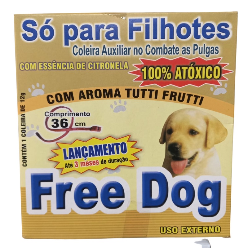 Coleira Antipulgas Free Dog para Filhotes - 36 cm