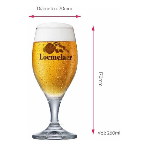Detalhes do Jogo De Taças de Cristal Loemelaer Rótulo Frases para Cerveja 260ml 6pcs - Ruvolo