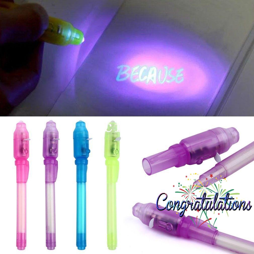 Caneta Tinta Invisivel Luz Negra Onde Comprar 1pc Caneta Magica De Tinta Invisivel Com Luz Negra 4 Cores Shopee Brasil