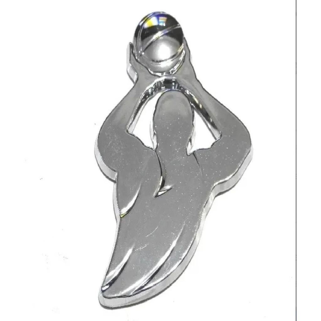 Emblema Cromado Basquete 3d Cromado Ou Preto