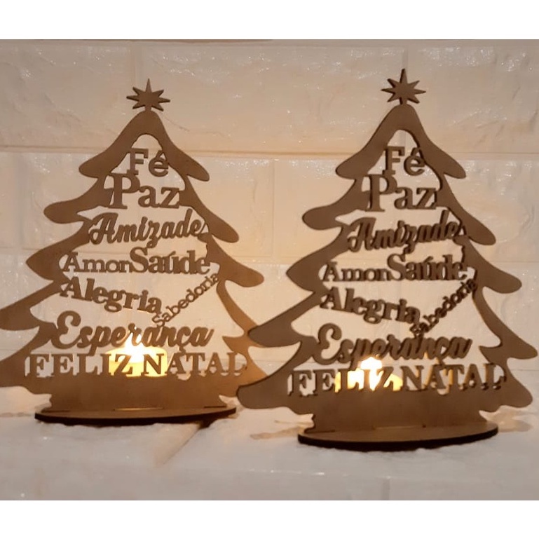 Árvore de Natal com palavras positivas Kit 17 unidades - Sem vela de Led. |  Shopee Brasil
