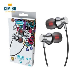 Fone De Ouvido Extra Bass Entrada P2 Metal Com Microfone E Controle De Volume Kimaster