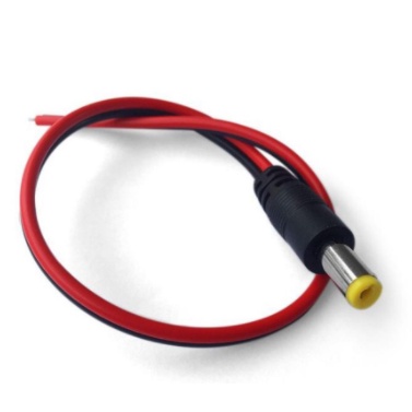 Cabo Rabicho Plug P4 Macho Cftv Fita Led Alarmes Câmeras cor vermelho