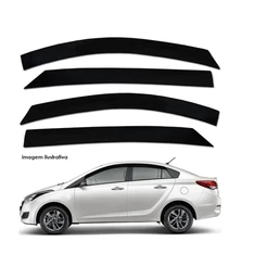 Jogo Calha De Chuva Defletor HB20 Sedan 2013 a 2019 - Acrílico Fume 12.009A