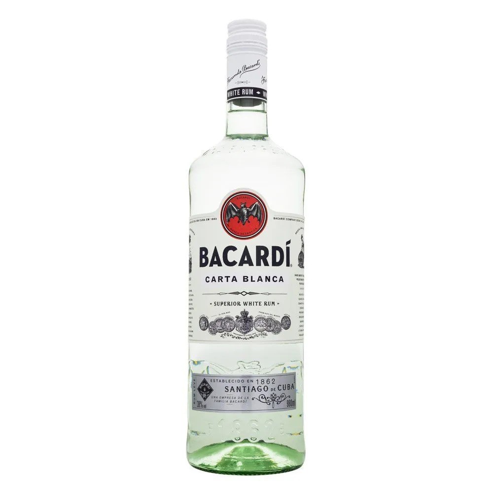 Rum Bacardi Carta Blanca 980ML - Food & Beverages