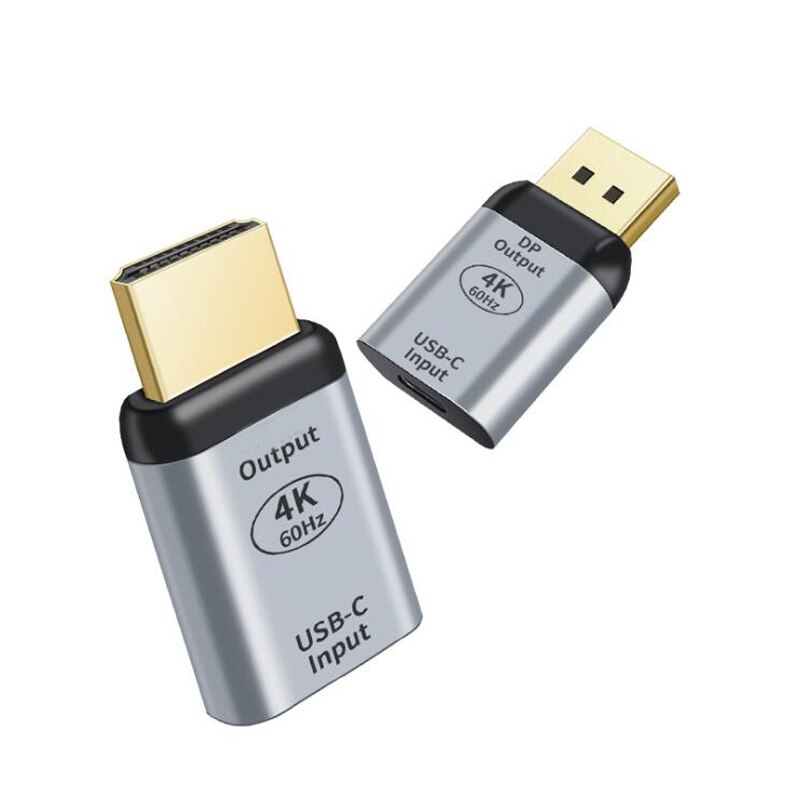 Adaptador USB Tipo C Fêmea Para HDMI Compatível Com DP Macho 4K 60Hz Plug Converter Conector De Notebook em Oferta na Shopee