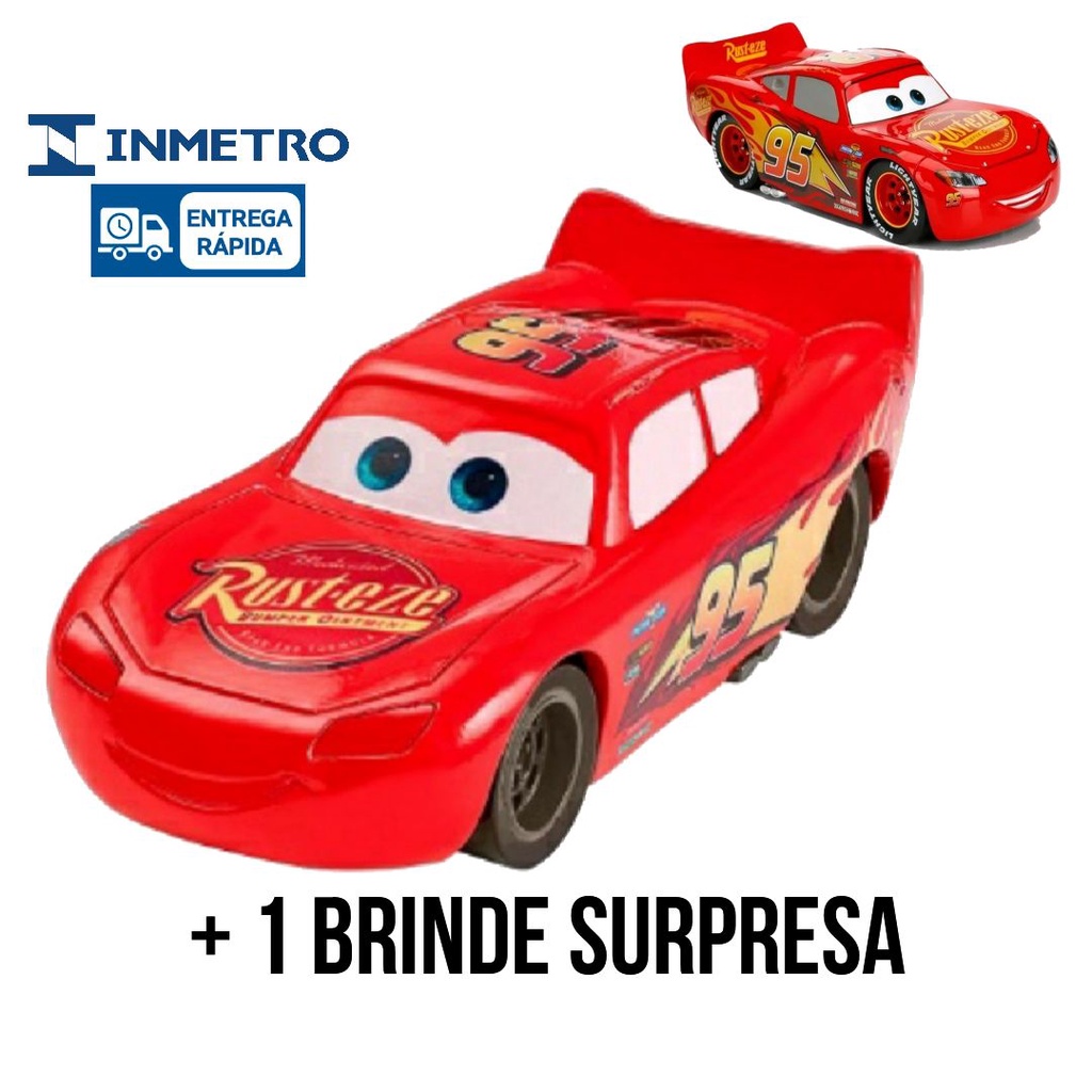 Brinquedo Relampago Mcqueen Carro Grande 32cm Resistente de Plastico ...