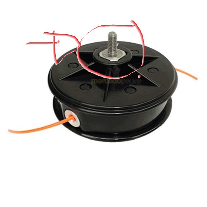 Carretel Cabeçote Nylon Roçadeira Shindaiwa C230 rosca Femea para Corte de Grama.