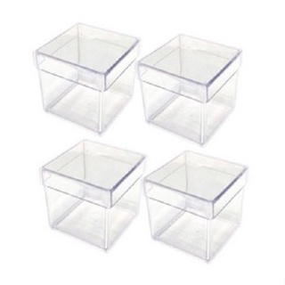 Caixinha Acrílica 4x4 cm - Festas - Lembrancinhas - 50 UNIDADES em Oferta na Shopee