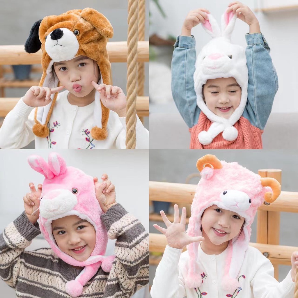 Touca/Gorro Infantil de Bichinhos - Pelúcia
