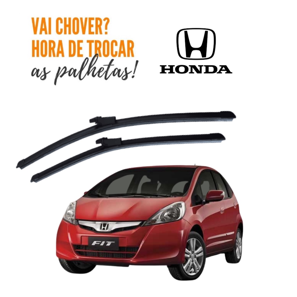 Par Palheta Limpador Parabrisa Honda Fit New Fit 2009 2010 2011 2012 2013 2014 em Oferta na Shopee