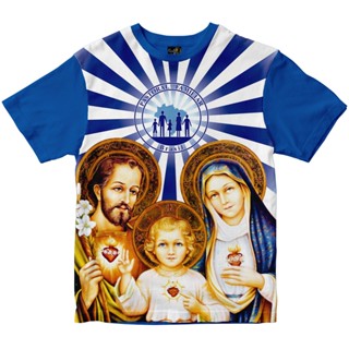 Camiseta Pastoral Familiar Rainha do Brasil Azul Royal em Oferta na Shopee