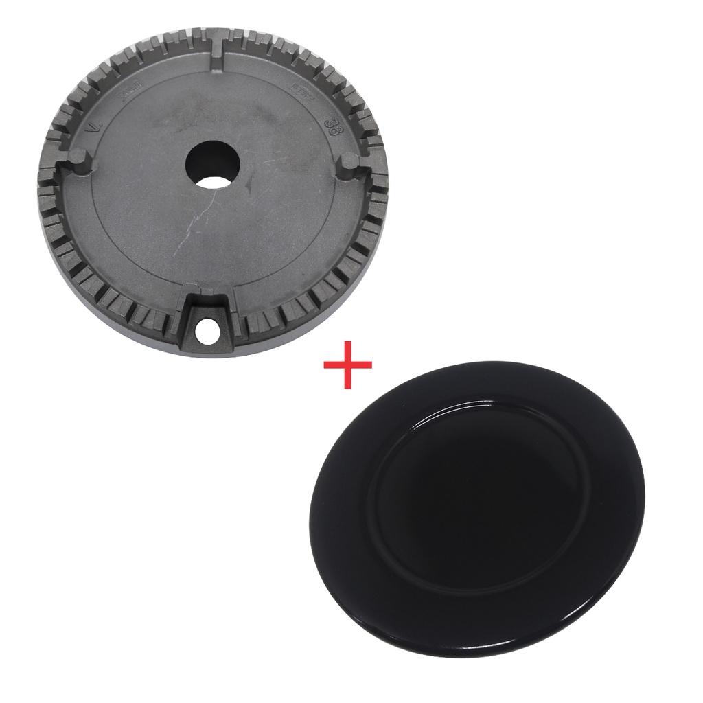 Kit Bacia Queimador Rápido Boca Grande + Espalhador Tampinha Fogão Cooktop Fischer