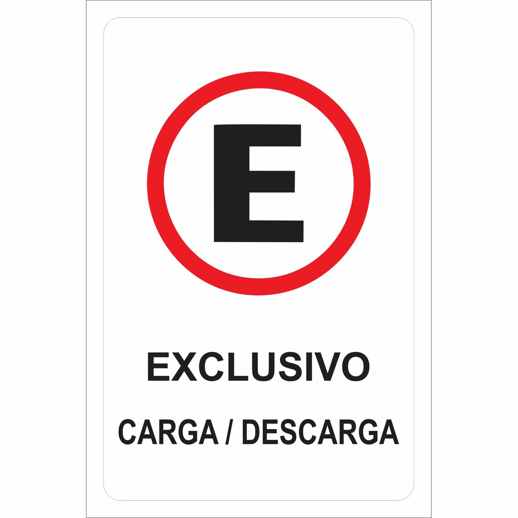 PLACA 20X30 CARGA E DESCARGA Shopee Brasil