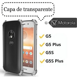 Case Capa Capinha Moto G5/ G5s Plus Motorola Tpu Anti Impacto Transparente motoG 5