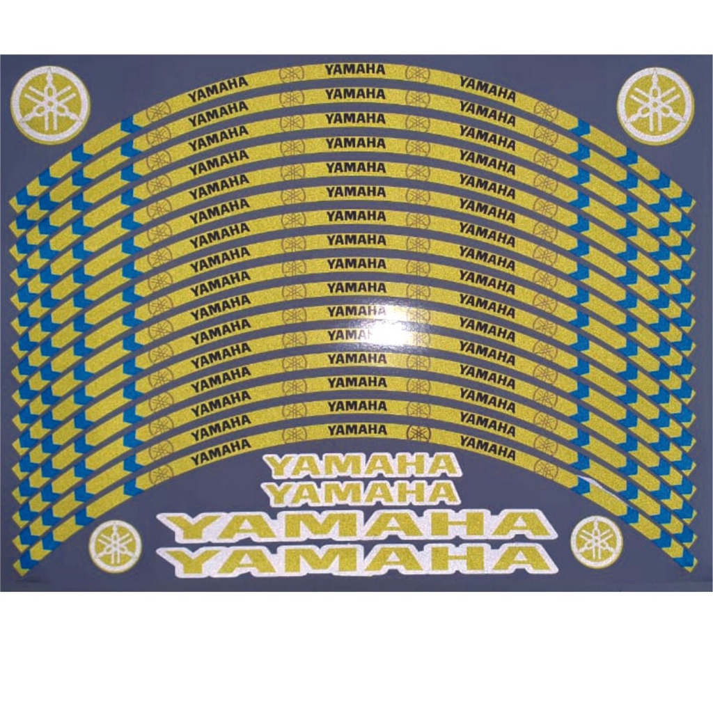 Refletivo Para Roda motos Yamaha com 22 adesivos kit 2 rodas