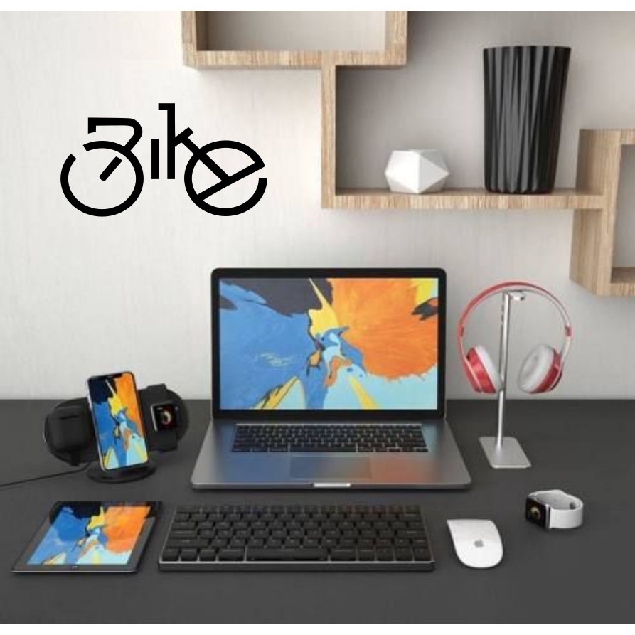 Palavra Decorativa BIKE em MDF Preto 3mm Painel Decoração de Parede