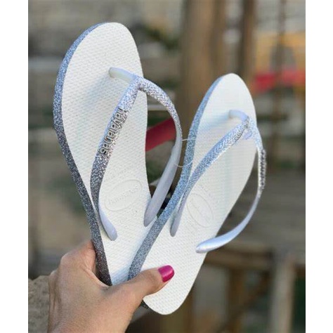 Chinelo Havaianas Slim sparkle Glitter na Correia e Lateral Original ...
