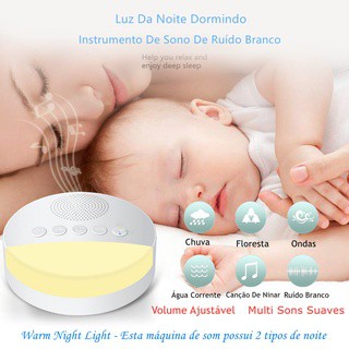 [Em Promoção]Portátil Máquina De Ruído Branco Compacto Sono Terapia Máquina De Som Para O Bebê Com 20 Som Calmante, Usb Recarregável Cod
