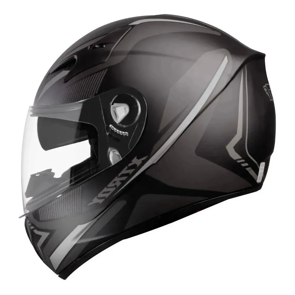 Capacete Moto Ebf Xtroy Drone Preto Prata Fosco Com Óculos Interno