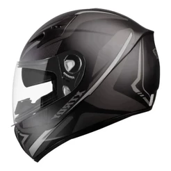 Capacete Fechado Ebf Xtroy Drone Preto Prata Fosco Com Óculos Interno