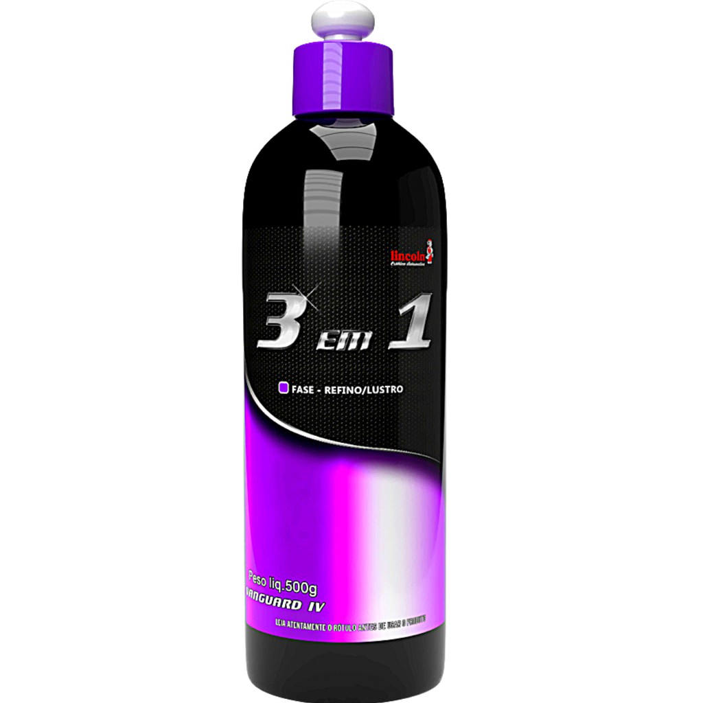 COMPOSTO POLIDOR LINCOLN 3 EM 1 CORTE REFINO E LUSTRO 500g em Oferta na Shopee