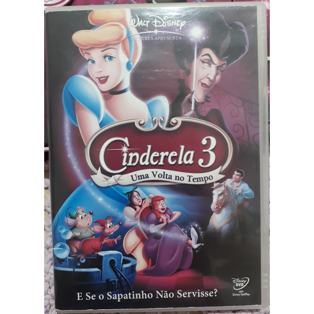 lote Dvd Cinderela 3 Uma Volta No Tempo disney + a bela adormecida