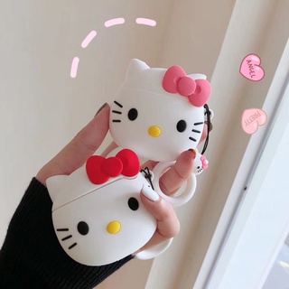 Capa De Proteção Para Fones De Ouvido 3D Hello Kitty AirPods Pro 3 Anti-Queda Silicone Soft 3Case