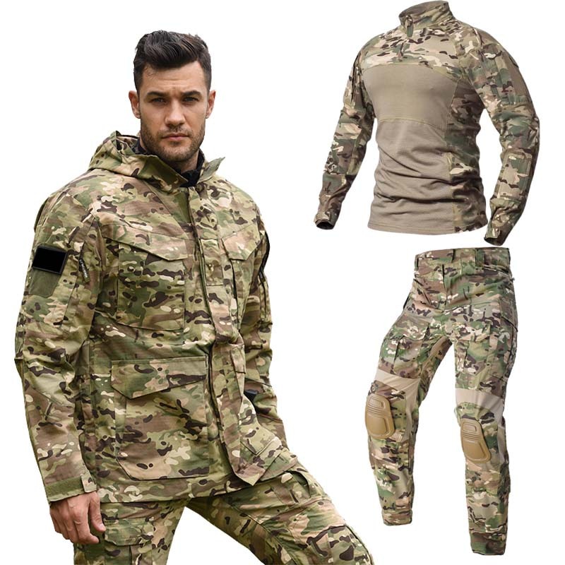 M65 Uniforme Militar Jaquetas ，Camisas ，Calças Roupas Camo Do Exército Terno Tático Homens & # Conjuntos De Campo Blusão + Outwear Caça