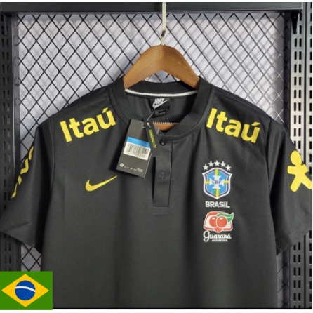 Camisa do Brasil Nova Time Br 2022 Branca Amarela Preta Azul Futebol Especial tailandesa 1:1