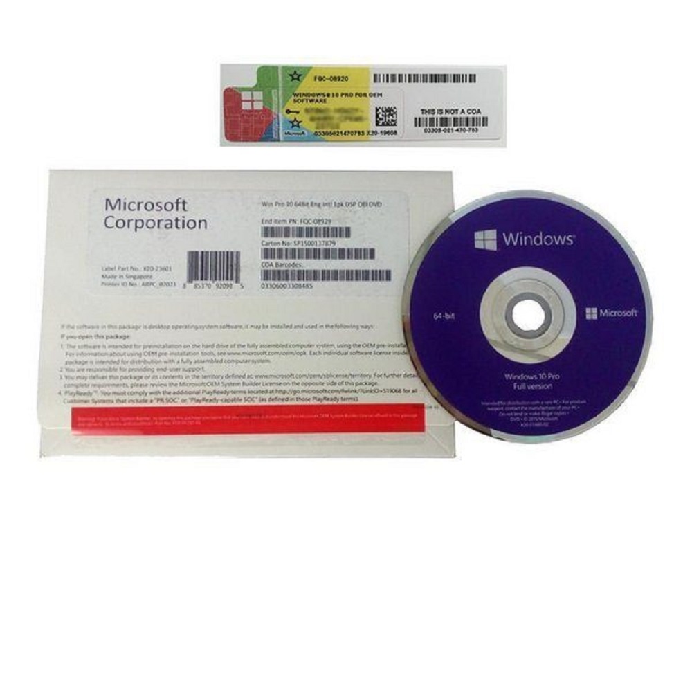 WINDOWS 10 PROFESSIONAL 32/64 BITS BOX ORIGINAL