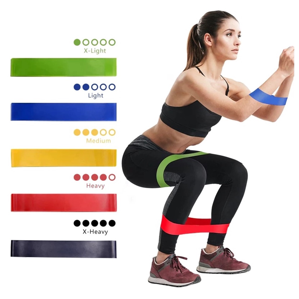 KIT Fita Elastica Funcional Ginastica Em Casa Fisioterapia Fit Mini Band Exercício em Oferta na Shopee