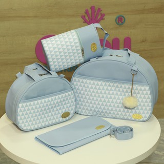 Kit Bolsa Mala Saida Maternidade Menino Menina Mamae E Bebe Enxoval Laco 4 Pecas Shopee Brasil