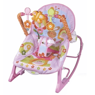 Cadeira Cadeirinha Bebê Descanso Vibratória Musical Menina Rosa